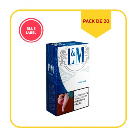 LM-BL-20 - Paquete de 20 Cigarrillos L&M Blue Label