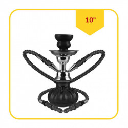 HK127BK PUMPKIN 2 HOSE PREMIUM HOOKAH BLACK